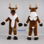 Custom Brown and White Winged Reindeer Mascot Costume Adult Full Body Suit for Christmas Events