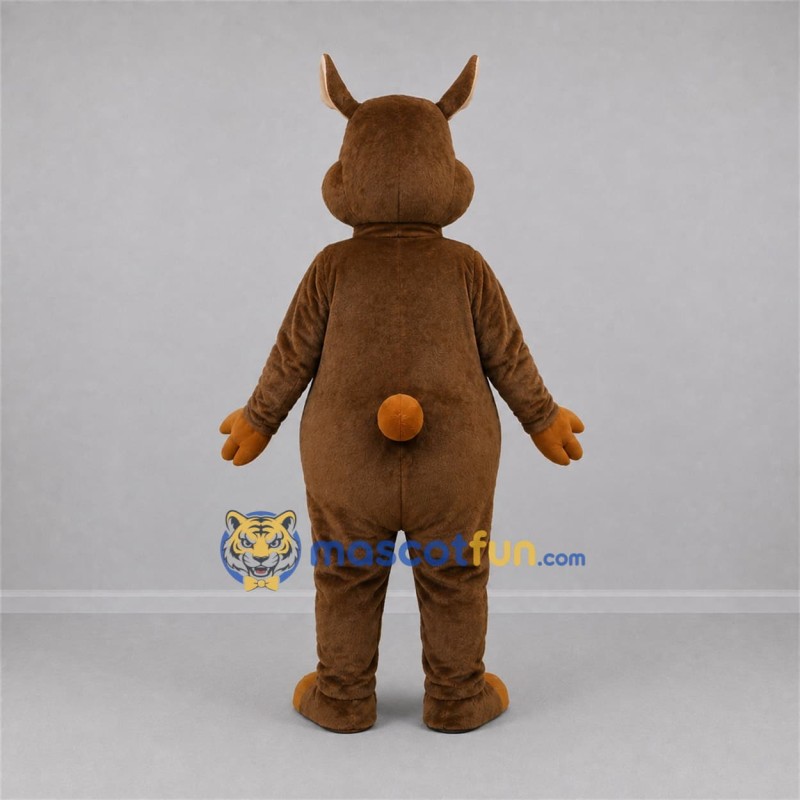 Custom Brown and Red Reindeer Mascot Costume Adult Full Body Suit for Christmas Events Custom Brown and Red Reindeer Mascot Costume Adult Full Body Suit for Christmas Events