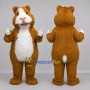 Custom Golden Brown and White Hamster Mascot Costume Adult Full Body Suit for Pet Events