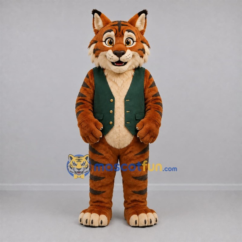 Custom Orange and Green Tiger Mascot Costume Adult Full Body Suit for Storytelling Events Custom Orange and Green Tiger Mascot Costume Adult Full Body Suit for Storytelling Events