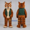 Custom Orange and Green Tiger Mascot Costume Adult Full Body Suit for Storytelling Events Custom Orange and Green Tiger Mascot Costume Adult Full Body Suit for Storytelling Events