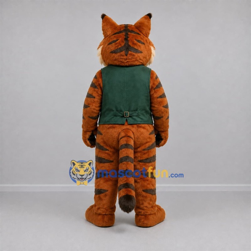 Custom Orange and Green Tiger Mascot Costume Adult Full Body Suit for Storytelling Events Custom Orange and Green Tiger Mascot Costume Adult Full Body Suit for Storytelling Events