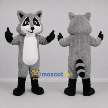 Custom Gray and Black Raccoon Mascot Costume Adult Full Body Suit for Nature Events