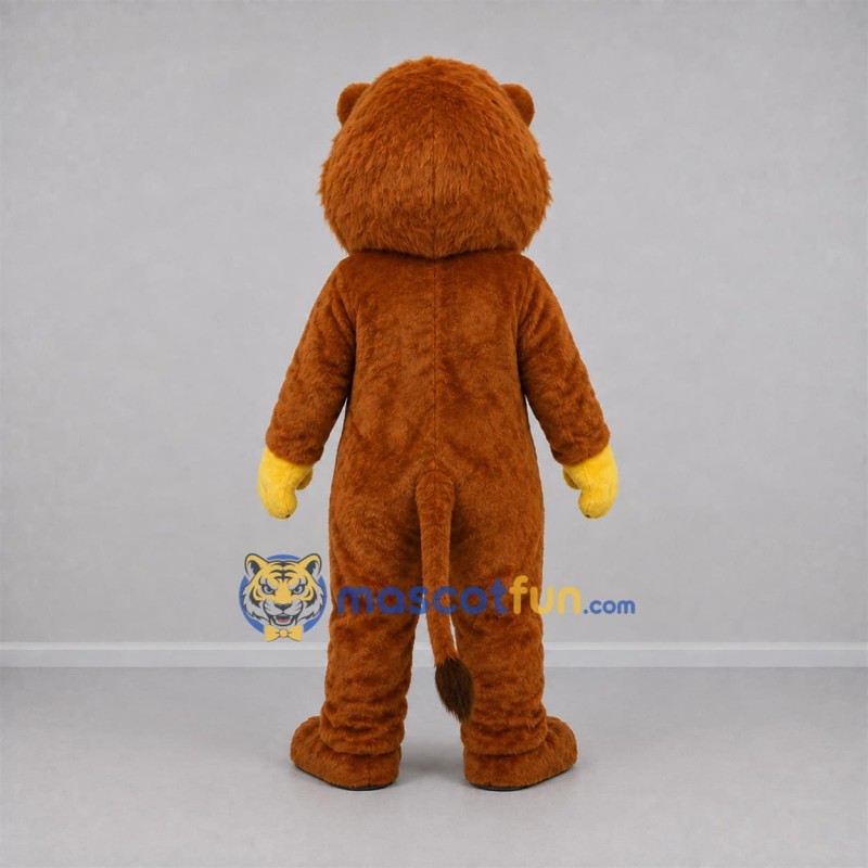 Custom Brown and Yellow Lion Mascot Costume Adult Full Body Suit for Wildlife Events Custom Brown and Yellow Lion Mascot Costume Adult Full Body Suit for Wildlife Events