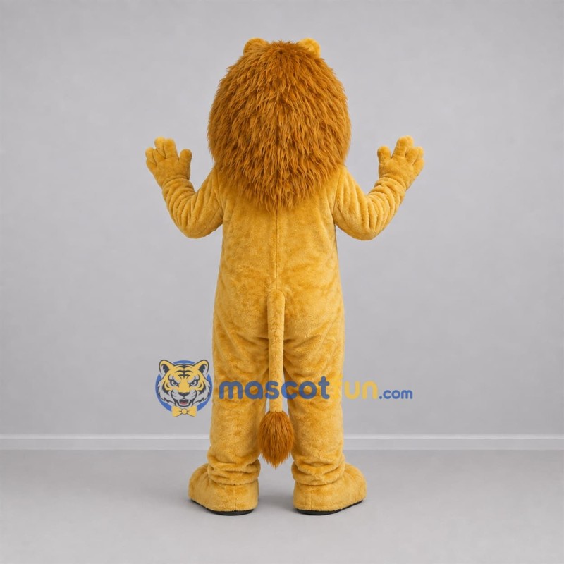 Custom Golden Brown Lion Mascot Costume Adult Full Body Suit for Wildlife Events