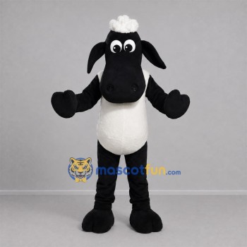 Custom Black and White Sheep Mascot Costume Adult Full Body Suit for Farm Events Custom Black and White Sheep Mascot Costume Adult Full Body Suit for Farm Events