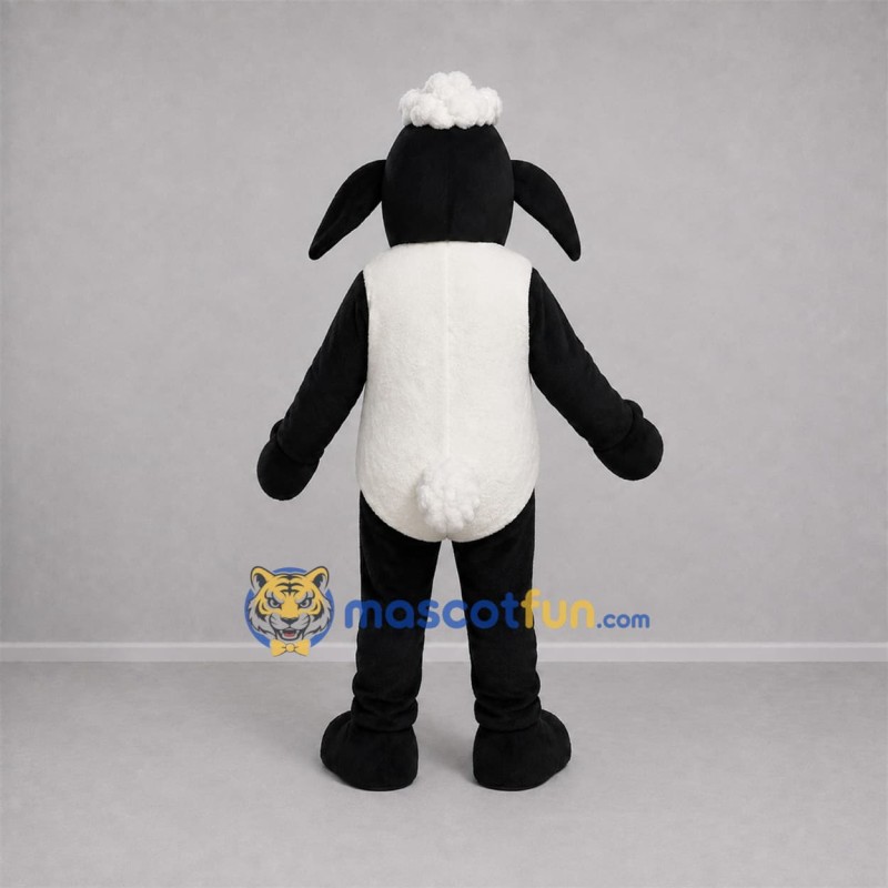 Custom Black and White Sheep Mascot Costume Adult Full Body Suit for Farm Events Custom Black and White Sheep Mascot Costume Adult Full Body Suit for Farm Events