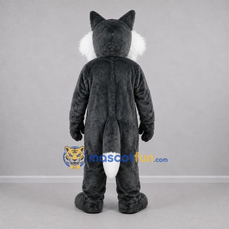 Custom Gray and White Wolf Mascot Costume Adult Full Body Suit for Wildlife Events Custom Gray and White Wolf Mascot Costume Adult Full Body Suit for Wildlife Events
