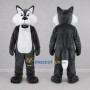 Custom Gray and White Wolf Mascot Costume Adult Full Body Suit for Wildlife Events
