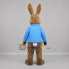 Custom Brown and Blue Rabbit Mascot Costume Adult Full Body Suit for Easter Events Custom Brown and Blue Rabbit Mascot Costume Adult Full Body Suit for Easter Events