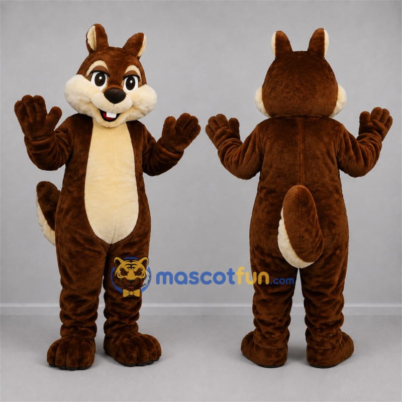Custom Brown and Tan Squirrel Mascot Costume Adult Full Body Suit for Nature Events Custom Brown and Tan Squirrel Mascot Costume Adult Full Body Suit for Nature Events