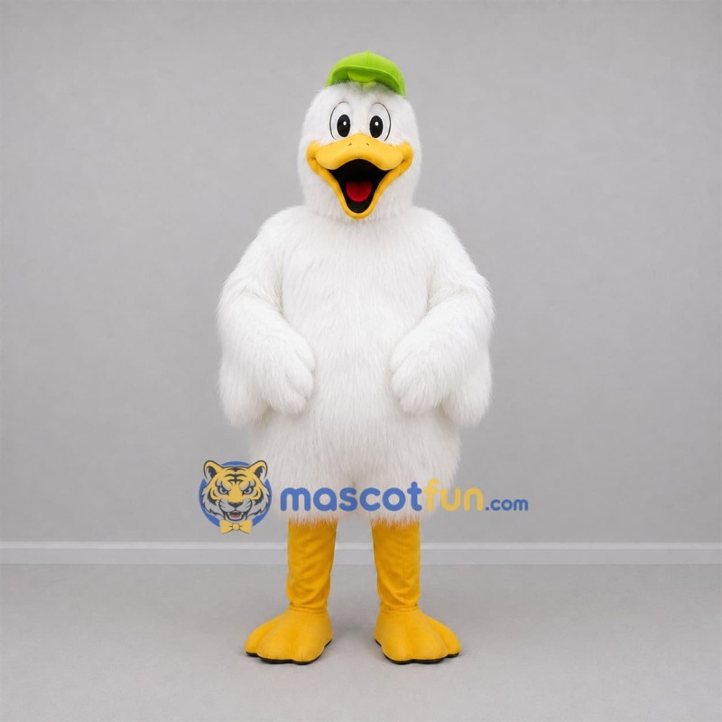 Custom White and Yellow Duck Mascot Costume Adult Full Body Suit for Farm Events Custom White and Yellow Duck Mascot Costume Adult Full Body Suit for Farm Events
