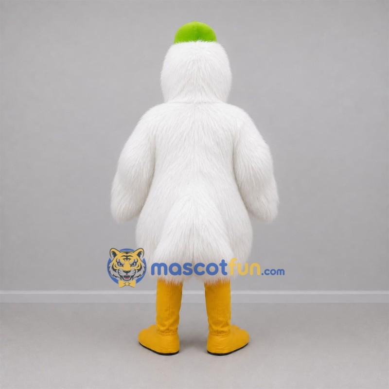Custom White and Yellow Duck Mascot Costume Adult Full Body Suit for Farm Events Custom White and Yellow Duck Mascot Costume Adult Full Body Suit for Farm Events