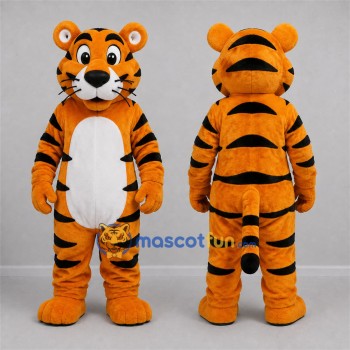 Custom Orange and Black Tiger Mascot Costume Adult Full Body Suit for Wildlife Events