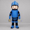 Custom Blue and Black Knight Mascot Costume Adult Full Body Suit for Medieval Events Custom Blue and Black Knight Mascot Costume Adult Full Body Suit for Medieval Events