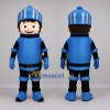 Custom Blue and Black Knight Mascot Costume Adult Full Body Suit for Medieval Events Custom Blue and Black Knight Mascot Costume Adult Full Body Suit for Medieval Events