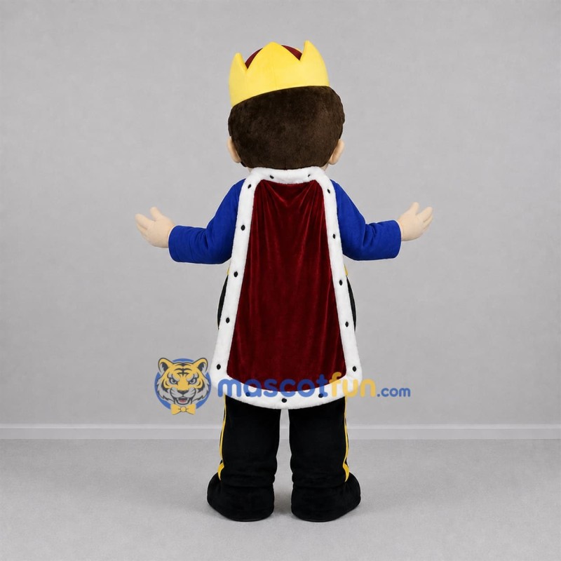 Custom Blue and Gold King Mascot Costume Adult Full Body Suit for Storytelling Events Custom Blue and Gold King Mascot Costume Adult Full Body Suit for Storytelling Events