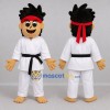 Custom White and Red Martial Artist Mascot Costume Adult Full Body Suit for Martial Arts Events Custom White and Red Martial Artist Mascot Costume Adult Full Body Suit for Martial Arts Events