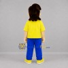 Custom Yellow and Blue Boy Mascot Costume Adult Full Body Suit for School Events Custom Yellow and Blue Boy Mascot Costume Adult Full Body Suit for School Events