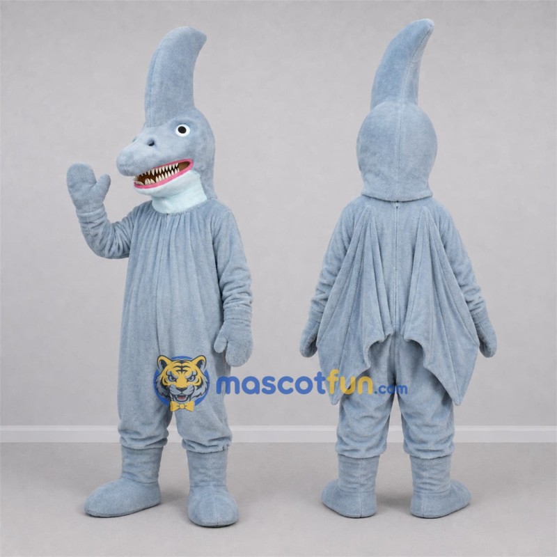 Custom Light Blue Pterosaur Mascot Costume Adult Full Body Suit for Dinosaur Events