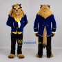 Custom Brown and Blue Beast Prince Mascot Costume Adult Full Body Suit for Fantasy Events