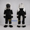 Custom Black and White Winged Dog Mascot Costume Adult Full Body Suit for Fantasy Events Custom Black and White Winged Dog Mascot Costume Adult Full Body Suit for Fantasy Events