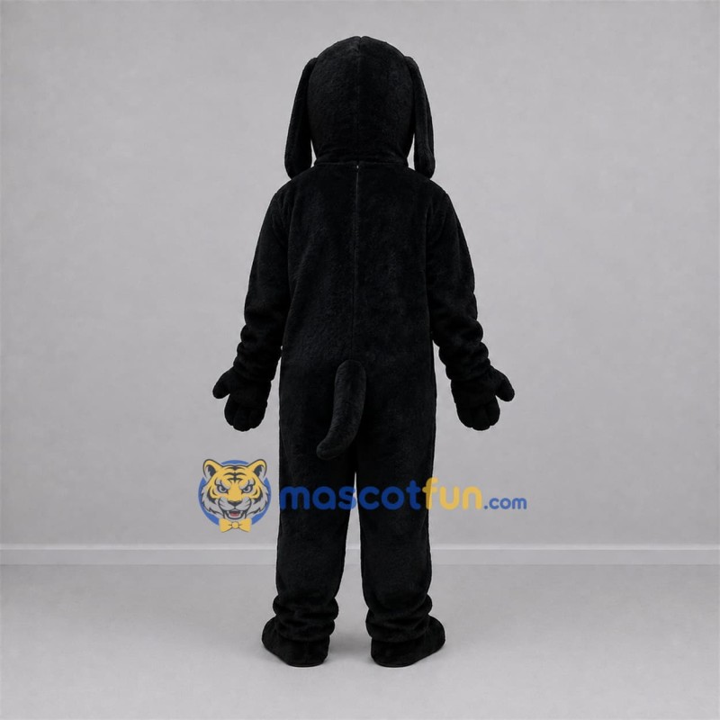 Custom Black Dog Mascot Costume Adult Full Body Suit for Pet Events Custom Black Dog Mascot Costume Adult Full Body Suit for Pet Events