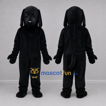 Custom Black Dog Mascot Costume Adult Full Body Suit for Pet Events