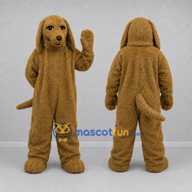Custom Brown Dog Mascot Costume Adult Full Body Suit for Pet Events