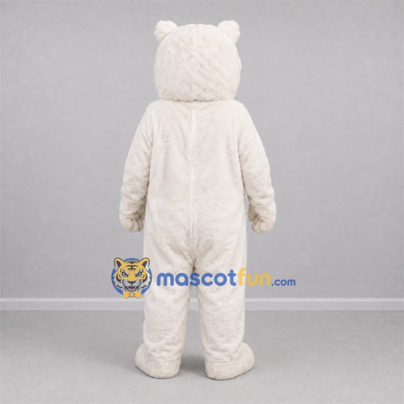 Custom White Polar Bear Mascot Costume Adult Full Body Suit for Winter Events Custom White Polar Bear Mascot Costume Adult Full Body Suit for Winter Events