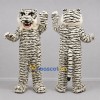 Custom White and Black White Tiger Mascot Costume Adult Full Body Suit for Wildlife Events Custom White and Black White Tiger Mascot Costume Adult Full Body Suit for Wildlife Events
