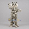 Custom White and Black White Tiger Mascot Costume Adult Full Body Suit for Wildlife Events Custom White and Black White Tiger Mascot Costume Adult Full Body Suit for Wildlife Events