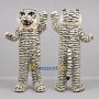Custom White and Black White Tiger Mascot Costume Adult Full Body Suit for Wildlife Events