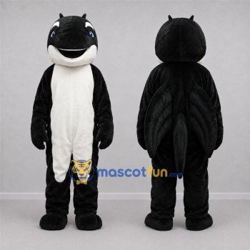 Custom Black and White Sea Animal Mascot Costume Adult Full Body Suit for Ocean Events