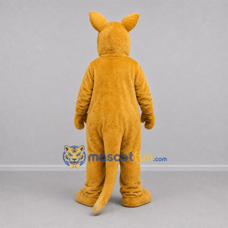 Custom Tan and White Kangaroo Mascot Costume Adult Full Body Suit for Wildlife Events Custom Tan and White Kangaroo Mascot Costume Adult Full Body Suit for Wildlife Events
