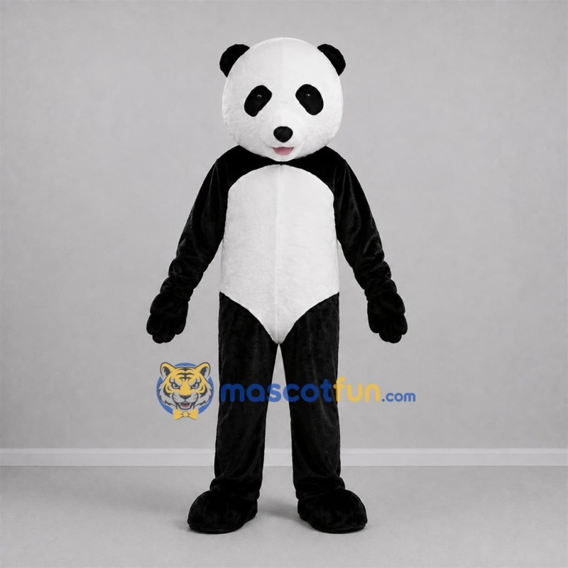 Custom Black and White Panda Mascot Costume Adult Full Body Suit for Wildlife Events Custom Black and White Panda Mascot Costume Adult Full Body Suit for Wildlife Events
