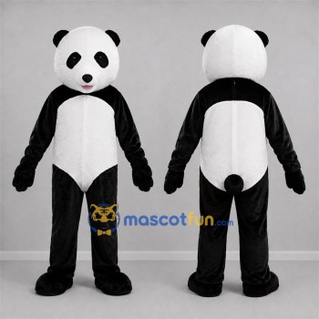 Custom Black and White Panda Mascot Costume Adult Full Body Suit for Wildlife Events