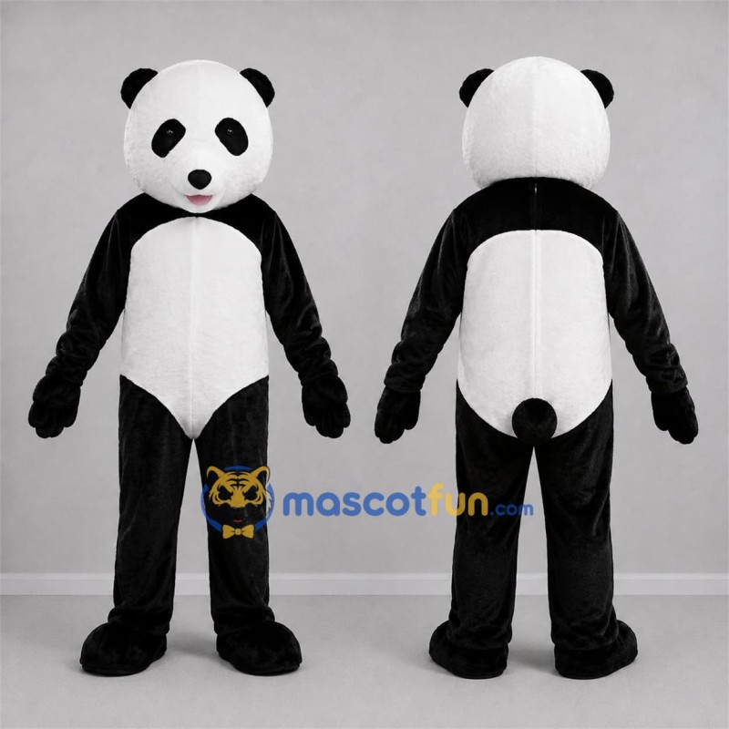 Custom Black and White Panda Mascot Costume Adult Full Body Suit for Wildlife Events Custom Black and White Panda Mascot Costume Adult Full Body Suit for Wildlife Events