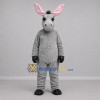 Custom Gray and Pink Donkey Mascot Costume Adult Full Body Suit for Farm Events