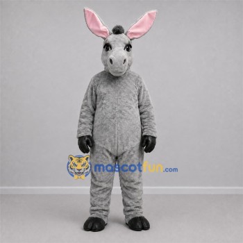 Custom Gray and Pink Donkey Mascot Costume Adult Full Body Suit for Farm Events