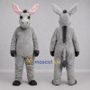 Custom Gray and Pink Donkey Mascot Costume Adult Full Body Suit for Farm Events