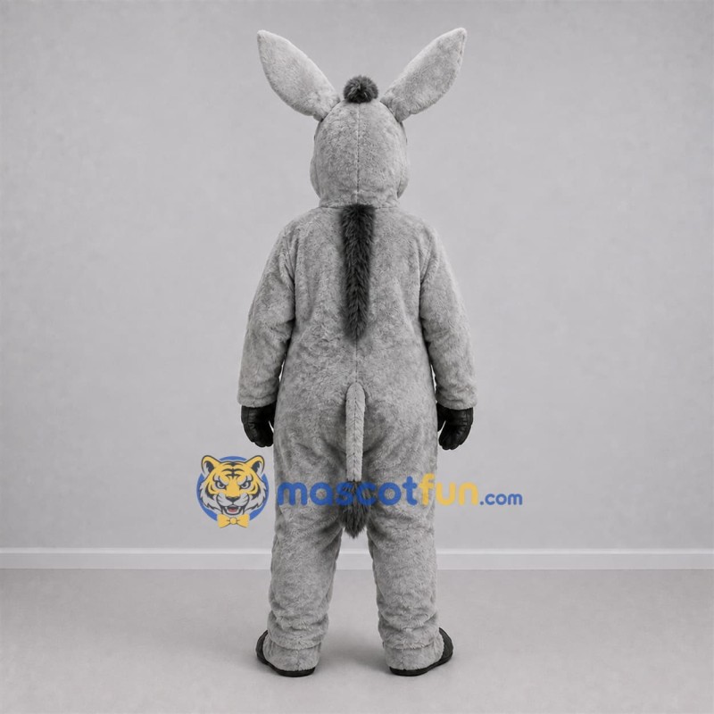 Custom Gray and Pink Donkey Mascot Costume Adult Full Body Suit for Farm Events