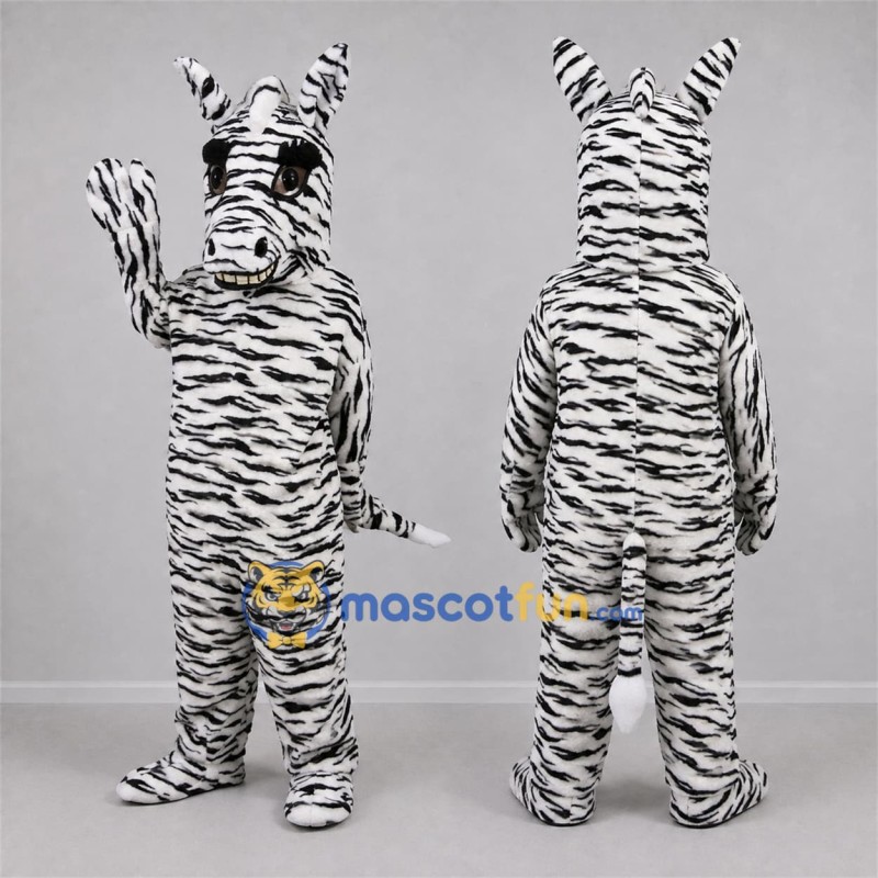 Custom Black and White Zebra Mascot Costume Adult Full Body Suit for Wildlife Events Custom Black and White Zebra Mascot Costume Adult Full Body Suit for Wildlife Events