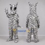 Custom Black and White Zebra Mascot Costume Adult Full Body Suit for Wildlife Events