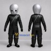 Custom Silver and Black Alien Mascot Costume Adult Full Body Suit for Space Events Custom Silver and Black Alien Mascot Costume Adult Full Body Suit for Space Events