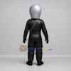 Custom Silver and Black Alien Mascot Costume Adult Full Body Suit for Space Events Custom Silver and Black Alien Mascot Costume Adult Full Body Suit for Space Events