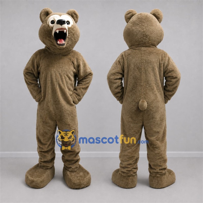 Custom Brown Bear Mascot Costume Adult Full Body Suit for Wildlife Events Custom Brown Bear Mascot Costume Adult Full Body Suit for Wildlife Events