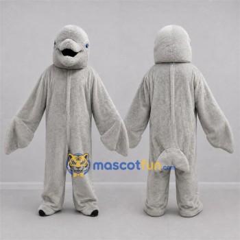 Custom Gray Dolphin Mascot Costume Adult Full Body Suit for Ocean Events