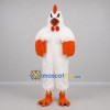 Custom White and Orange Rooster Mascot Costume Adult Full Body Suit for Farm Events Custom White and Orange Rooster Mascot Costume Adult Full Body Suit for Farm Events