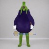 Custom Purple and Green Eggplant Mascot Costume Adult Full Body Suit for Food Festivals Custom Purple and Green Eggplant Mascot Costume Adult Full Body Suit for Food Festivals